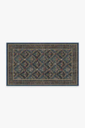 Bellflowers Blue Rug by Morris & Co. - 60x90 - Machine Washable Area Rug - Kid & Pet Friendly - Indoor Rugs - Ruggable - thumbnail 2