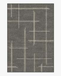 Stellan Charcoal Flatwoven Rug - 200x290 - Machine Washable Area Rug - Kid & Pet Friendly - Indoor Rugs - Ruggable - thumbnail 1