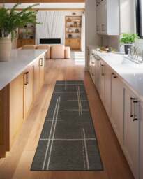 Stellan Charcoal Flatwoven Rug - 200x290 - Machine Washable Area Rug - Kid & Pet Friendly - Indoor Rugs - Ruggable - thumbnail 2