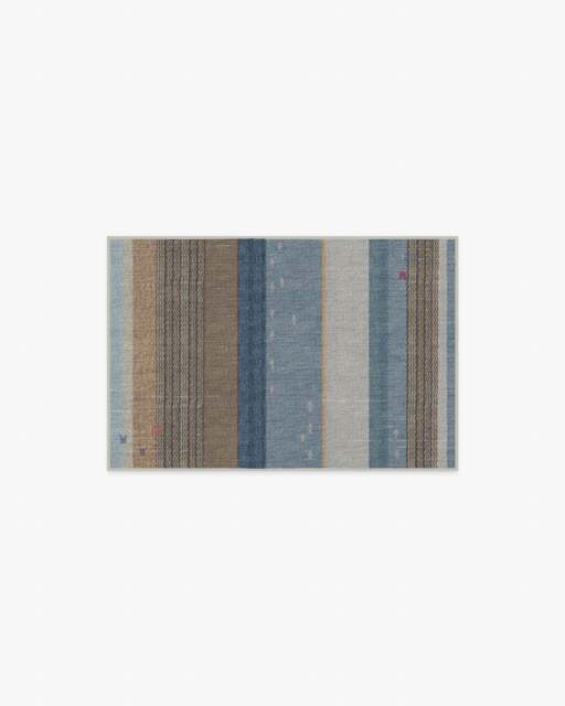 Dover Slate Blue & Natural Rug - 60x90 - Machine Washable Area Rug - Kid & Pet Friendly - Indoor Rugs - Ruggable - image 1