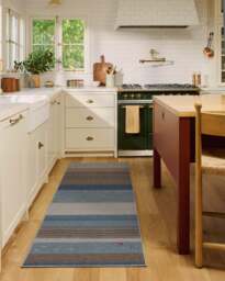 Dover Slate Blue & Natural Rug - 60x90 - Machine Washable Area Rug - Kid & Pet Friendly - Indoor Rugs - Ruggable - thumbnail 2