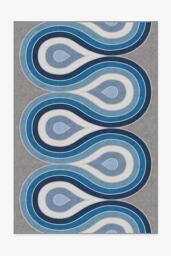 Milano Blue Steel Rug by Jonathan Adler - 200x290 - Machine Washable Area Rug - Kid & Pet Friendly - Indoor Rugs - Ruggable - thumbnail 1