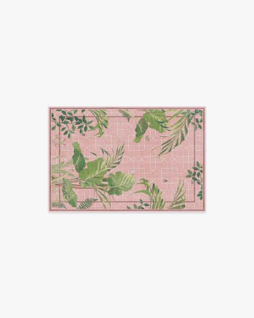 Palm House Rose Rug by Sanderson Pink - 60x90 - Machine Washable Area Rug - Kid & Pet Friendly - Indoor Rugs - Ruggable - image 1