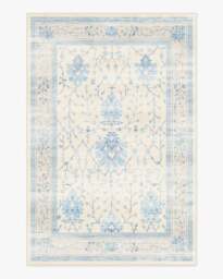 Serafina Cream & Blue Rug - 185x275 - Machine Washable Area Rug - Kid & Pet Friendly - Indoor Rugs - Ruggable - thumbnail 1