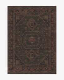 Shira Bordeaux Flatwoven Rug Brown - 150x215 - Machine Washable Area Rug - Kid & Pet Friendly - Indoor Rugs - Ruggable