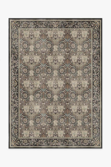 Honeysuckle & Tulip Dark Wood Rug by Morris & Co. Brown - 150x215 - Machine Washable Area Rug - Kid & Pet Friendly - Indoor Rugs - Ruggable - image 1