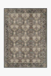 Honeysuckle & Tulip Dark Wood Rug by Morris & Co. Brown - 150x215 - Machine Washable Area Rug - Kid & Pet Friendly - Indoor Rugs - Ruggable