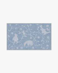 Once Upon a Gathering Soft Blue Rug - 90x150 - Machine Washable Area Rug - Kid & Pet Friendly - Indoor Rugs - Ruggable - thumbnail 1