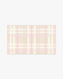 Charming Plaid Pink Flatwoven Rug - 90x150 - Machine Washable Area Rug - Kid & Pet Friendly - Indoor Rugs - Ruggable - thumbnail 1