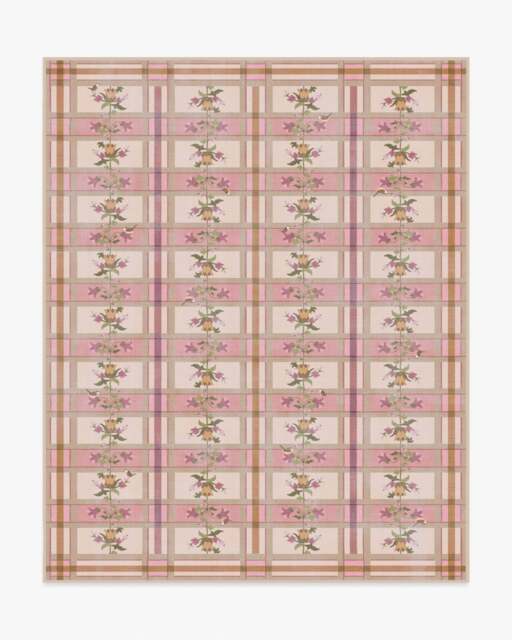 Quinnlyn Rose Multicolour Rug Pink - 245x305 - Machine Washable Area Rug - Kid & Pet Friendly - Indoor Rugs - Ruggable - image 1