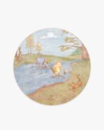 A Sunny Day Multicolour Flatwoven Rug Green - 185 Round - Machine Washable Area Rug - Kid & Pet Friendly - Indoor Rugs - Ruggable - thumbnail 1