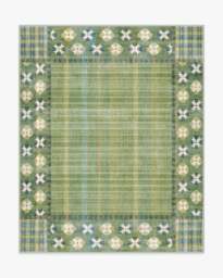 Rowley Green Rug - 245x305 - Machine Washable Area Rug - Kid & Pet Friendly - Indoor Rugs - Ruggable - thumbnail 1