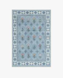 Ella Slate Blue Rug by Anthropologie - 120x185 - Machine Washable Area Rug - Kid & Pet Friendly - Indoor Rugs - Ruggable