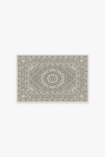 Almana Black & White Flatwoven Rug - 60x90 - Machine Washable Area Rug - Kid & Pet Friendly - Indoor Rugs - Ruggable - image 1