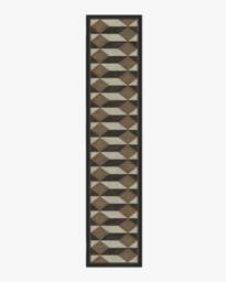 Oak Black & Camel Flatwoven Rug by Martyn Lawrence Bullard - 75x365 - Machine Washable Area Rug - Kid & Pet Friendly - Indoor Rugs - Ruggable - thumbnail 1