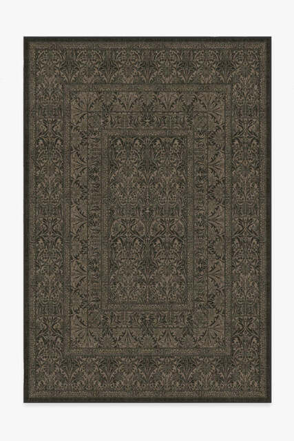 Bluebell Soft Black Flatwoven Rug by Morris & Co. - 200x290 - Machine Washable Area Rug - Kid & Pet Friendly - Indoor Rugs - Ruggable - image 1