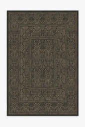 Bluebell Soft Black Flatwoven Rug by Morris & Co. - 200x290 - Machine Washable Area Rug - Kid & Pet Friendly - Indoor Rugs - Ruggable