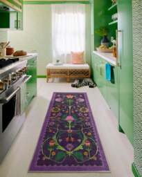 Protea Plum Rug by Iris Apfel Purple - 200x290 - Machine Washable Area Rug - Kid & Pet Friendly - Indoor Rugs - Ruggable - thumbnail 2
