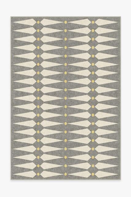 Carnaby Shadow Del Sol Flatwoven Rug by Jonathan Adler Grey - 185x275 - Machine Washable Area Rug - Kid & Pet Friendly - Indoor Rugs - Ruggable - image 1