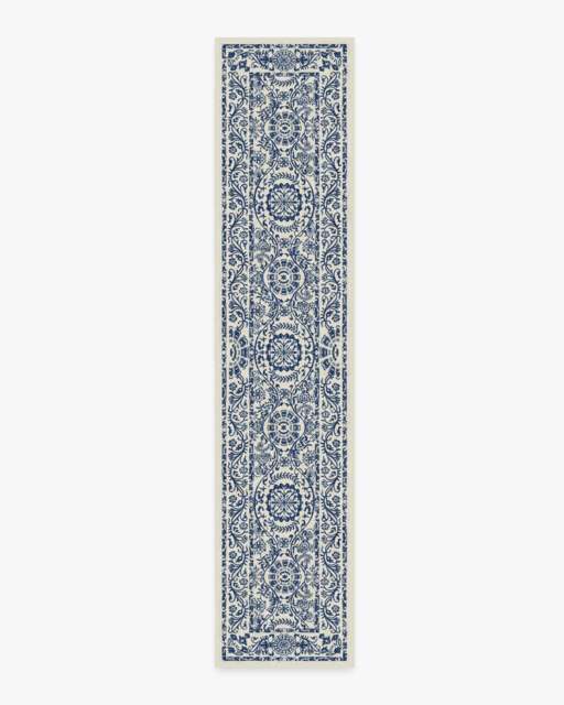 Delphina Delft Blue Flatwoven Rug - 75x365 - Machine Washable Area Rug - Kid & Pet Friendly - Indoor Rugs - Ruggable - image 1