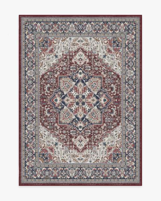 Hendesi Heriz Bordeaux Rug Red - 150x215 - Machine Washable Area Rug - Kid & Pet Friendly - Indoor Rugs - Ruggable - image 1