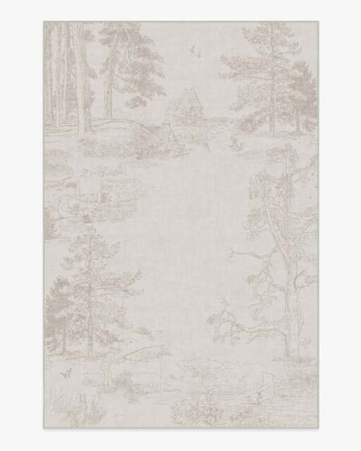 Hundred Acre Wood Soft Grey Flatwoven Rug - 185x275 - Machine Washable Area Rug - Kid & Pet Friendly - Indoor Rugs - Ruggable - image 1