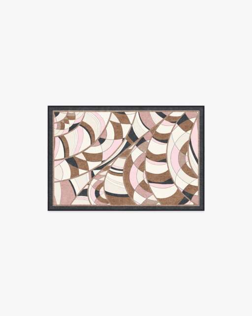 Portobello Road Soft Pink & Black Rug by RIXO - 60x90 - Machine Washable Area Rug - Kid & Pet Friendly - Indoor Rugs - Ruggable - image 1