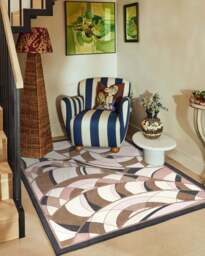Portobello Road Soft Pink & Black Rug by RIXO - 60x90 - Machine Washable Area Rug - Kid & Pet Friendly - Indoor Rugs - Ruggable - thumbnail 2