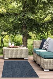 Parquet Navy Outdoor Rug - 90x150 - Machine Washable Area Rug - Kid & Pet Friendly - Indoor Rugs - Ruggable - thumbnail 2
