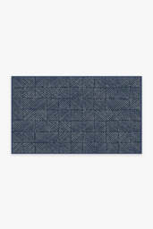 Parquet Navy Outdoor Rug - 90x150 - Machine Washable Area Rug - Kid & Pet Friendly - Indoor Rugs - Ruggable