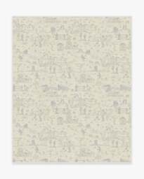 Woody's Roundup Stone Blue Flatwoven Rug - 245x305 - Machine Washable Area Rug - Kid & Pet Friendly - Indoor Rugs - Ruggable - thumbnail 1