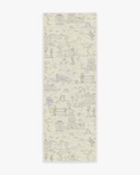 Woody's Roundup Stone Blue Flatwoven Rug - 245x305 - Machine Washable Area Rug - Kid & Pet Friendly - Indoor Rugs - Ruggable - thumbnail 2
