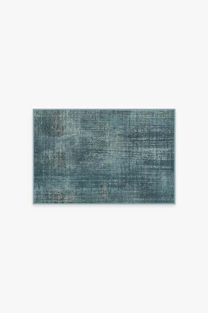Sudaria Solid Teal Blue Rug - 60x90 - Machine Washable Area Rug - Kid & Pet Friendly - Indoor Rugs - Ruggable - image 1