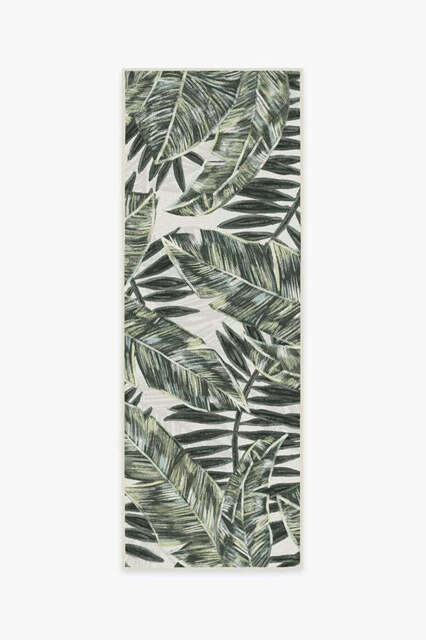 Filifera Palm Green Outdoor Rug - 75x215 - Machine Washable Area Rug - Kid & Pet Friendly - Indoor Rugs - Ruggable - image 1
