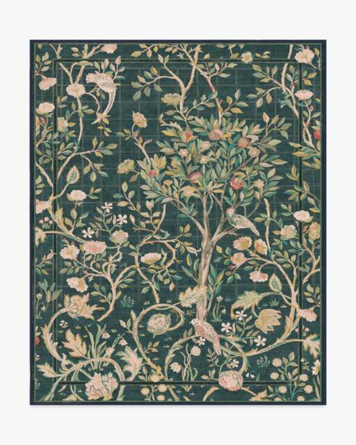 Melsetter Teal Green Rug by Morris & Co. - 245x305 - Machine Washable Area Rug - Kid & Pet Friendly - Indoor Rugs - Ruggable - image 1