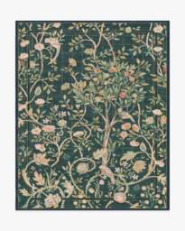 Melsetter Teal Green Rug by Morris & Co. - 245x305 - Machine Washable Area Rug - Kid & Pet Friendly - Indoor Rugs - Ruggable