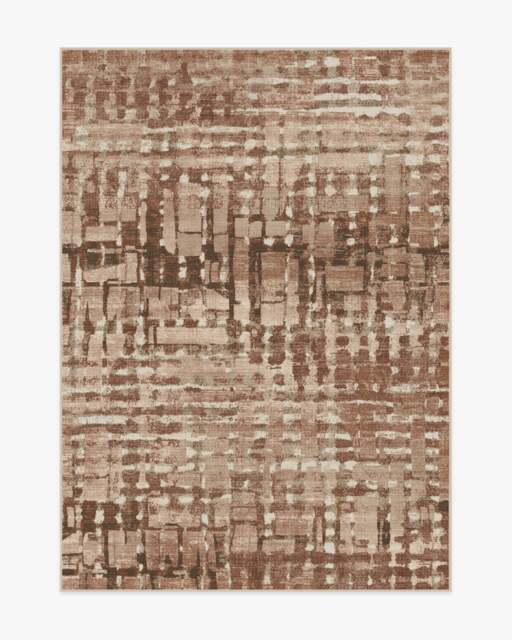 Brooklyn Copper Clay Rug by Architectural Digest Brown - 150x215 - Machine Washable Area Rug - Kid & Pet Friendly - Indoor Rugs - Ruggable - image 1