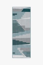 Tropea Teal Outdoor Rug - 75x215 - Machine Washable Area Rug - Kid & Pet Friendly - Outdoor Rugs - Ruggable - thumbnail 1