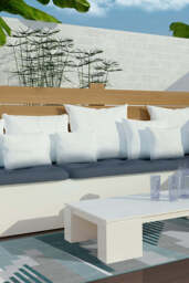 Tropea Teal Outdoor Rug - 75x215 - Machine Washable Area Rug - Kid & Pet Friendly - Outdoor Rugs - Ruggable - thumbnail 2