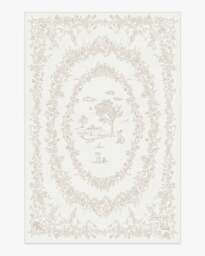 Bashful Bunny Toile Ivory Flatwoven Rug - 200x290 - Machine Washable Area Rug - Kid & Pet Friendly - Indoor Rugs - Ruggable