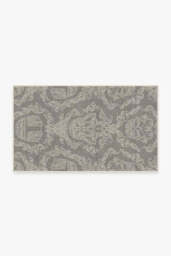 Dark Side Damask Stone Rug - 90x150 - Machine Washable Area Rug - Kid & Pet Friendly - Indoor Rugs - Ruggable - thumbnail 1