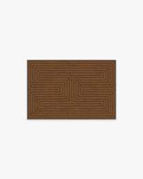 Labyrinth Brown & Orange Flatwoven Rug by Jonathan Adler - 60x90 - Machine Washable Area Rug - Kid & Pet Friendly - Indoor Rugs - Ruggable - thumbnail 1