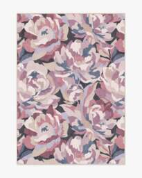 Fiona Multicolour Flatwoven Rug Purple - 150x215 - Machine Washable Area Rug - Kid & Pet Friendly - Indoor Rugs - Ruggable - thumbnail 1