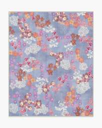 Arden Slate Blue Multicolour Flatwoven Rug - 245x305 - Machine Washable Area Rug - Kid & Pet Friendly - Indoor Rugs - Ruggable - thumbnail 1