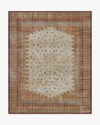 Mitra Multicolour Flatwoven Rug by Martyn Lawrence Bullard Brown - 245x305 - Machine Washable Area Rug - Kid & Pet Friendly - Indoor Rugs - Ruggable