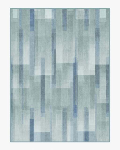 Solar Drift Silver Blue Rug - 275x365 - Machine Washable Area Rug - Kid & Pet Friendly - Indoor Rugs - Ruggable - image 1