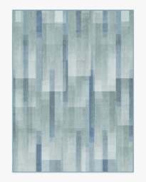Solar Drift Silver Blue Rug - 275x365 - Machine Washable Area Rug - Kid & Pet Friendly - Indoor Rugs - Ruggable - thumbnail 1