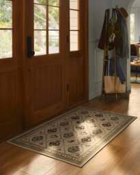 Olivia Cream Rug by Anthropologie Green - 90x150 - Machine Washable Area Rug - Kid & Pet Friendly - Indoor Rugs - Ruggable - thumbnail 2