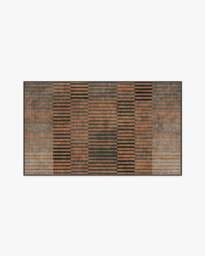 Shadow Stripe Rust Flatwoven Rug Brown - 275x365 - Machine Washable Area Rug - Kid & Pet Friendly - Indoor Rugs - Ruggable - thumbnail 2