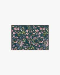 Celine Teal Multicolour Rug - 60x90 - Machine Washable Area Rug - Kid & Pet Friendly - Indoor Rugs - Ruggable - thumbnail 1